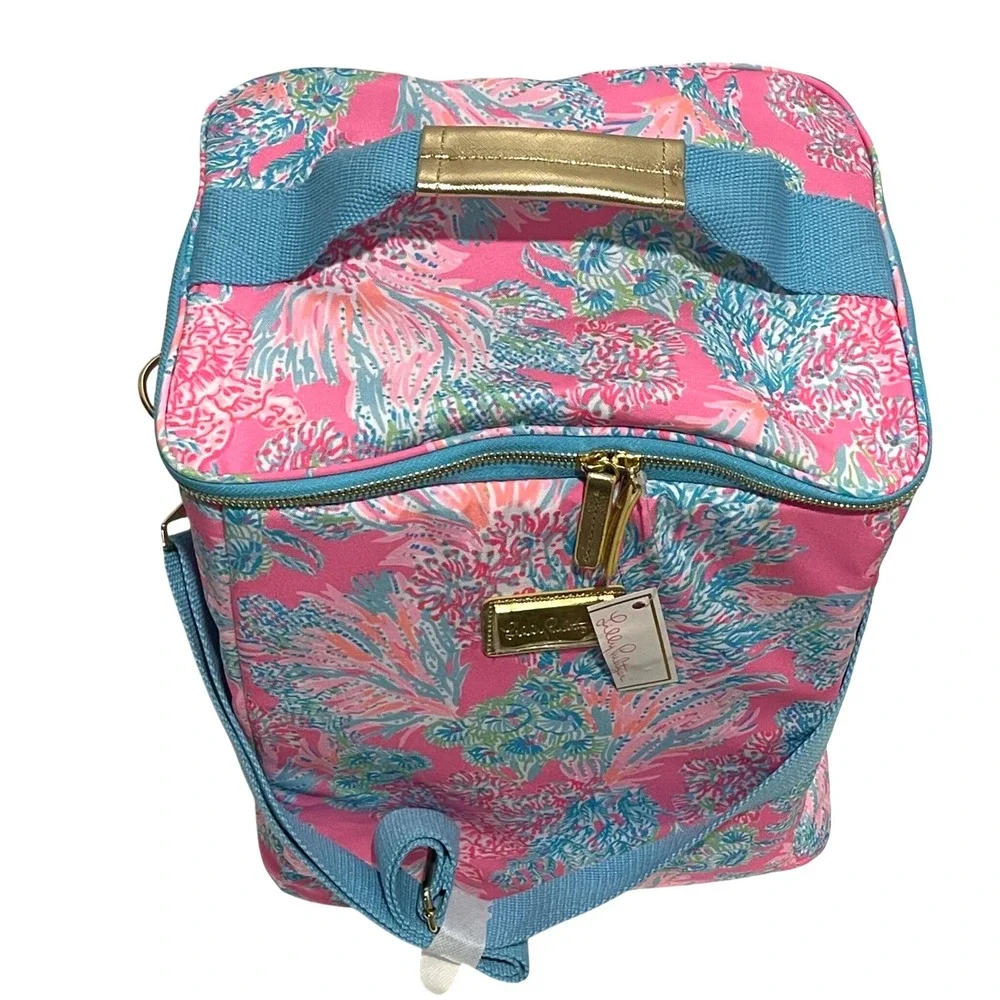 Lilly Pulitzer Seaing Things RARE‎ Insulated Cooler Bag Women Pink Blue Tropical